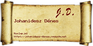Johanidesz Dénes névjegykártya